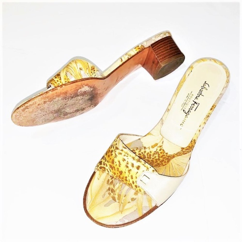 SALVATORE FERRAGAMO Jungle Leopard Mules